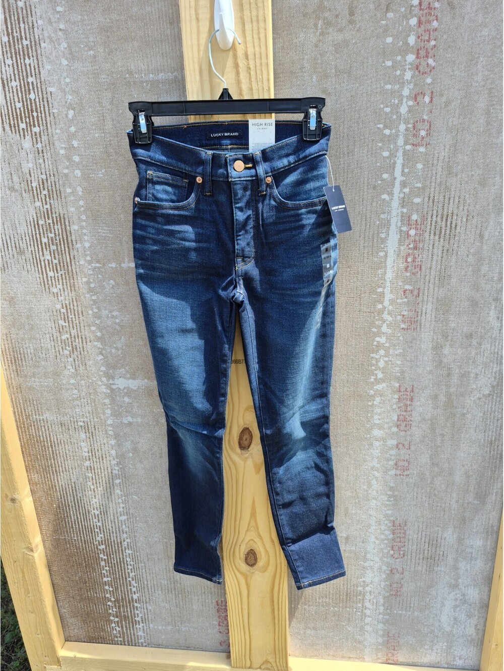 NWT Lucky Brand Bridgette High Rise Slim Fit Blue Skinny Jeans Size 27 $99 MSRP - Picture 8 of 13